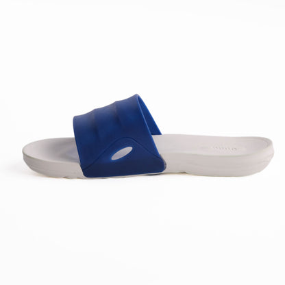 EVA Textured New Delhi Men Slippers - White & Blue