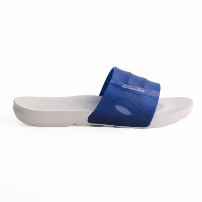 EVA Textured New Delhi Men Slippers - White & Blue