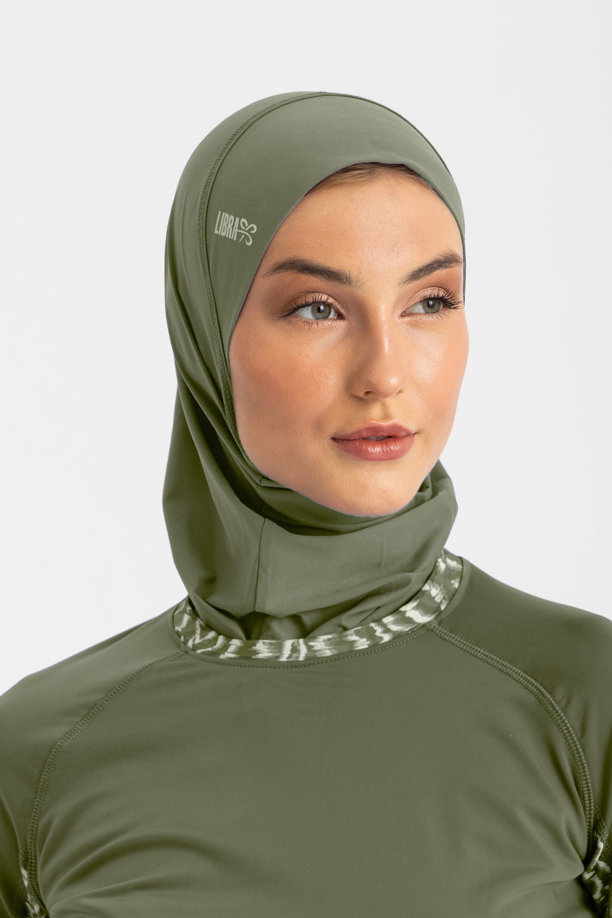 Lycra Ultra-Fit Swim Hijab - Olive