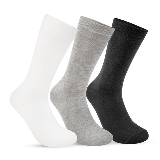 Pack Of 3 Long-Half Terry plain Socks