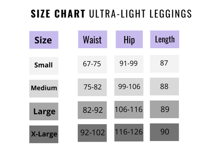 Lycra Ultra Light Performance Leggings - Dark Grey