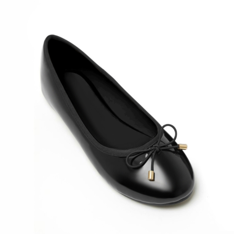 Patent Leather Baila Flash Flats - Black