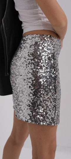 Sequin  Silver skirt