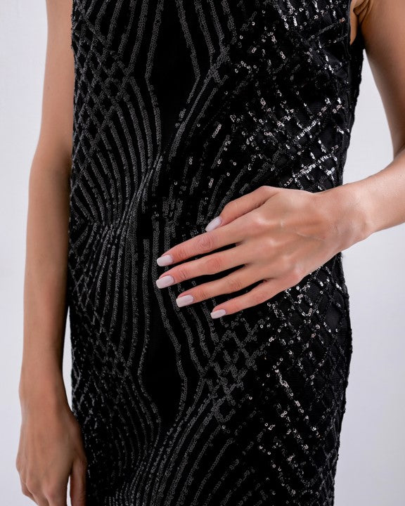 Sequin Black Dress