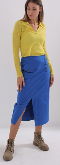 Blue Midi Skirt