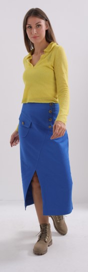 Blue Midi Skirt