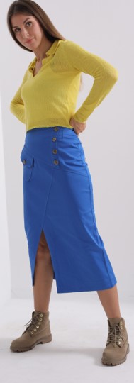 Blue Midi Skirt