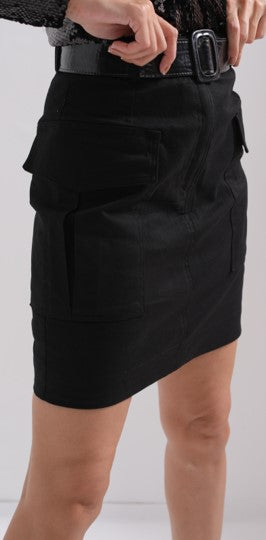 Cargo black skirt