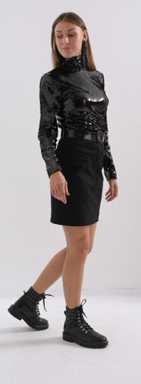 Cargo black skirt