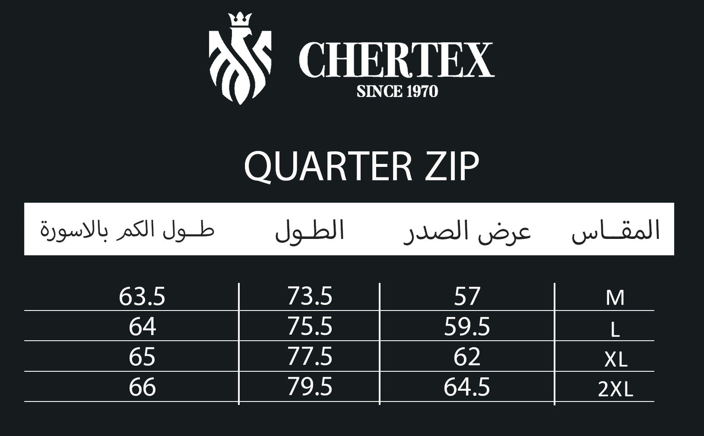 Cotton Blend Quarter Zip Sweatshirt