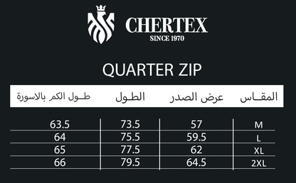 Cotton Blend Quarter Zip Sweatshirt