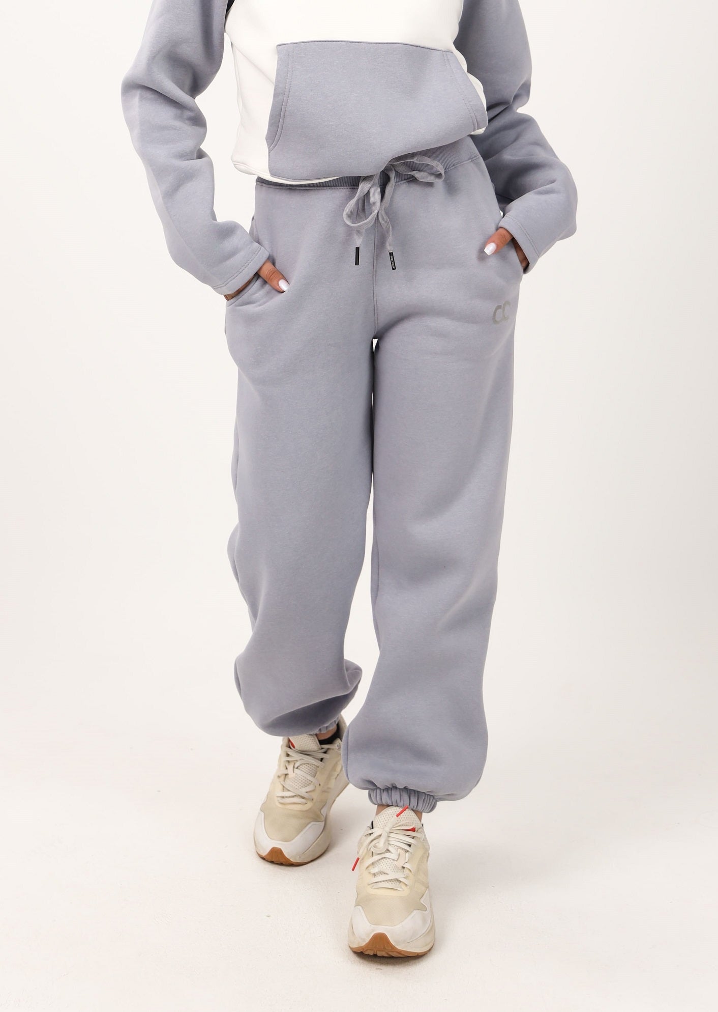 Milton Solid Sweatpants - Light Grey