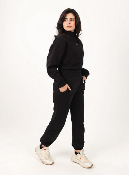 Crop Sweatshirt & Sweatpants Active Set