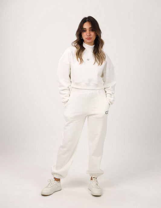 Crop Sweatshirt & Sweatpants Active Set