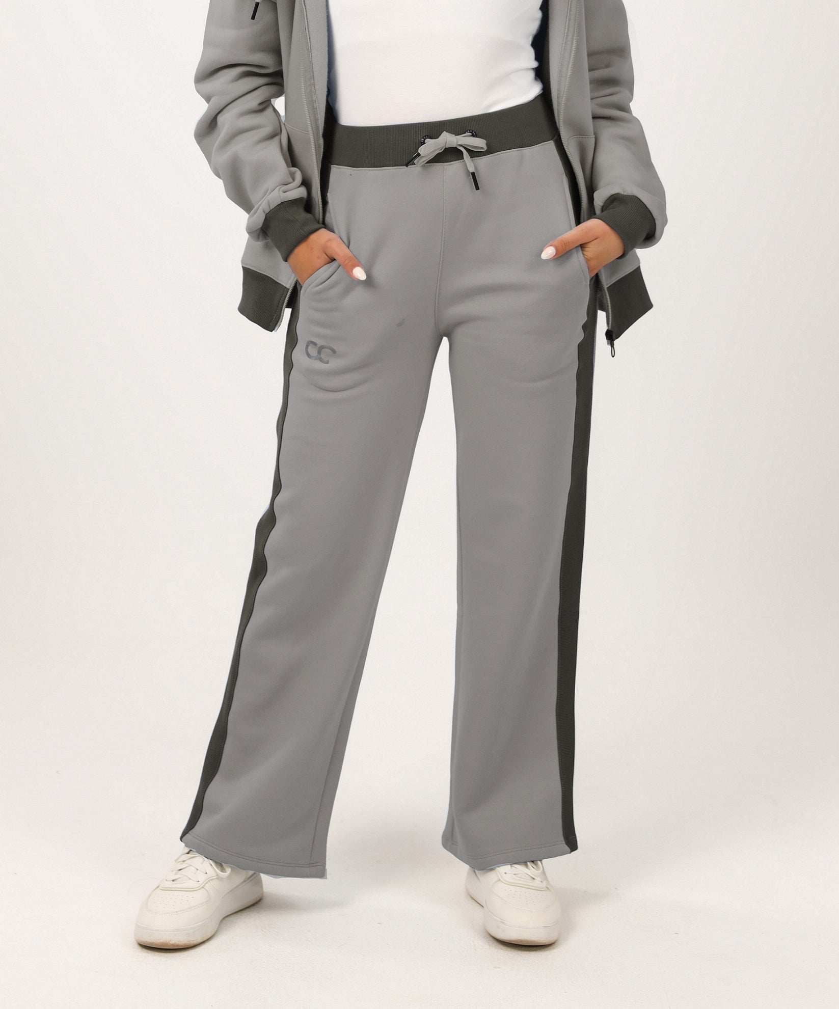 Milton Side Stripe Sweatpants – Grey