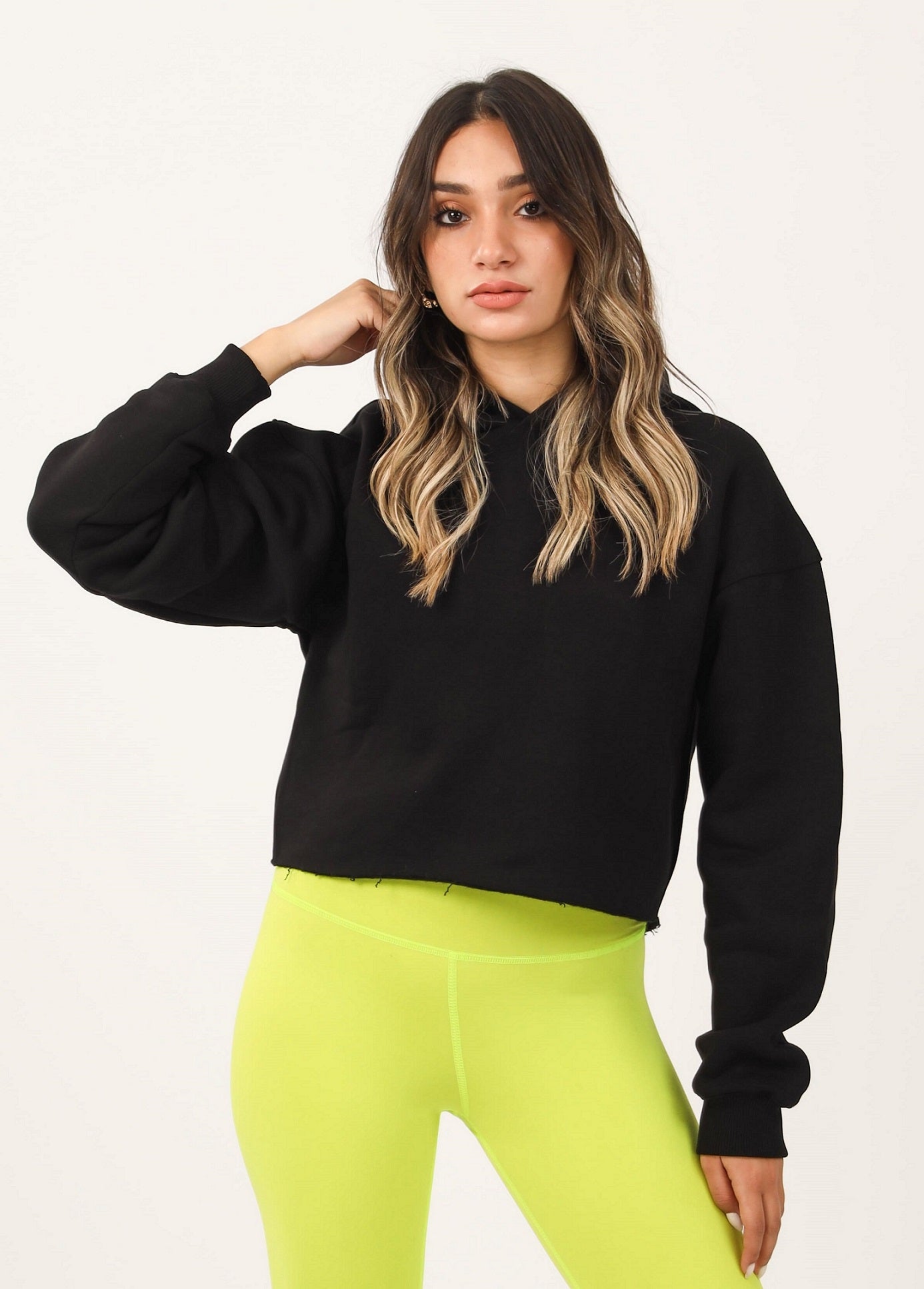 Over Sized Cropped Hoodie