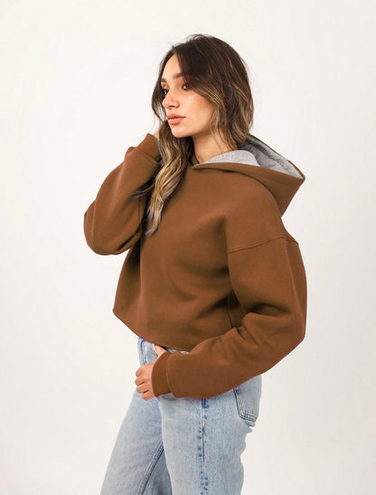 Over Sized Cropped Hoodie