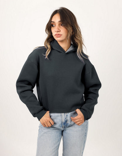 Over Sized Cropped Hoodie