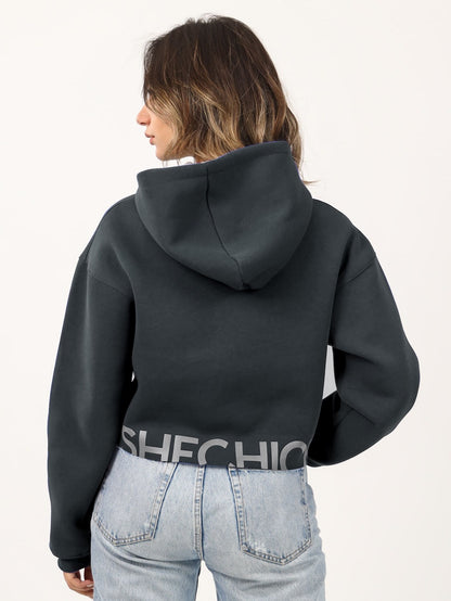 Over Sized Cropped Hoodie