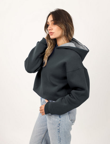 Over Sized Cropped Hoodie