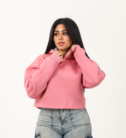 Over Sized Cropped Hoodie