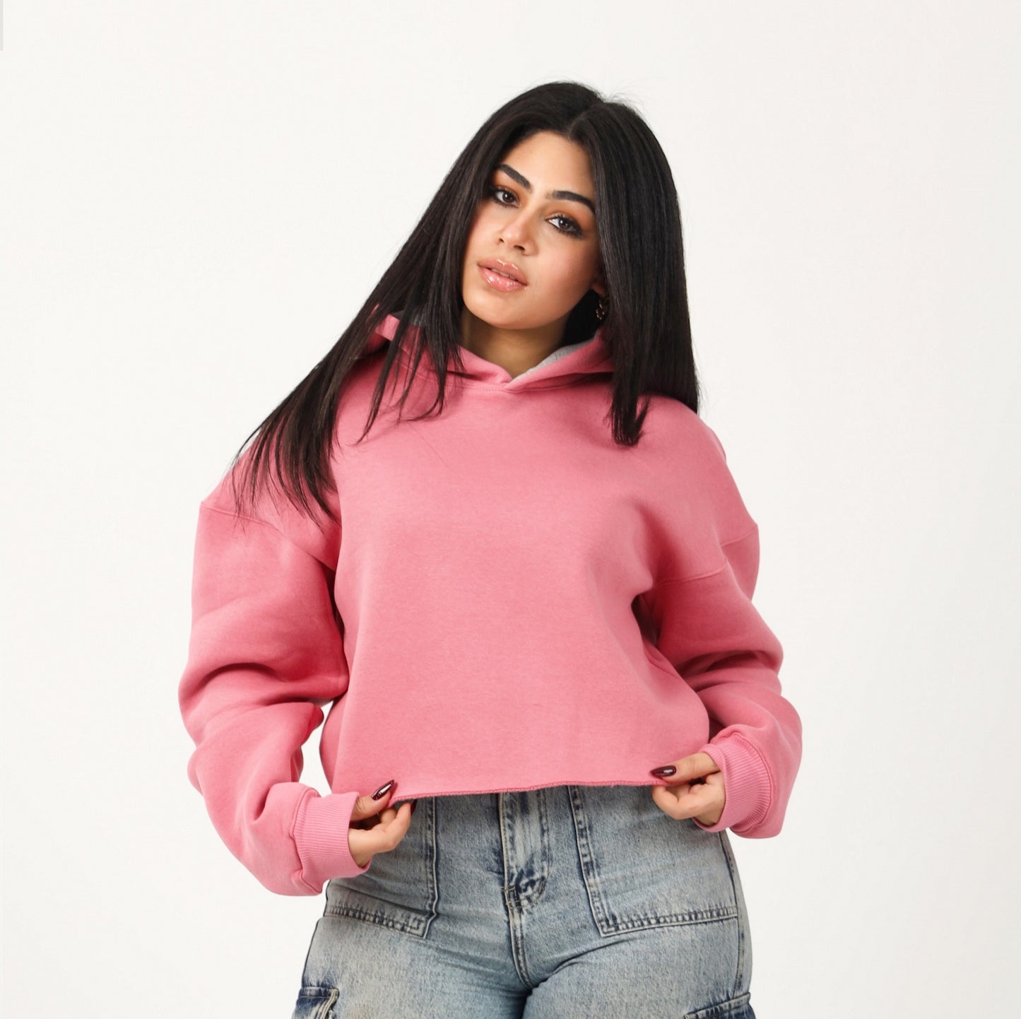 Over Sized Cropped Hoodie