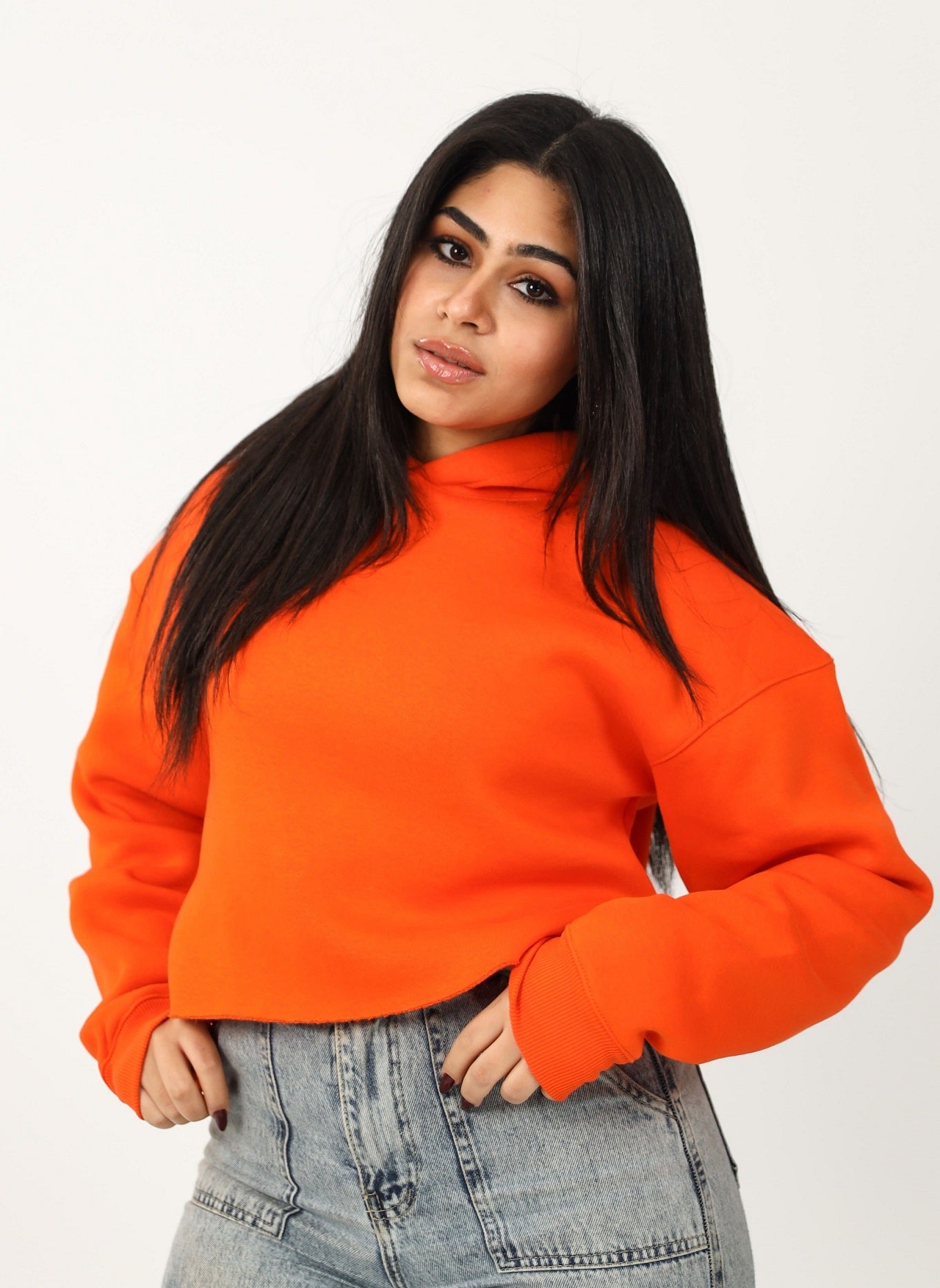 Over Sized Cropped Hoodie