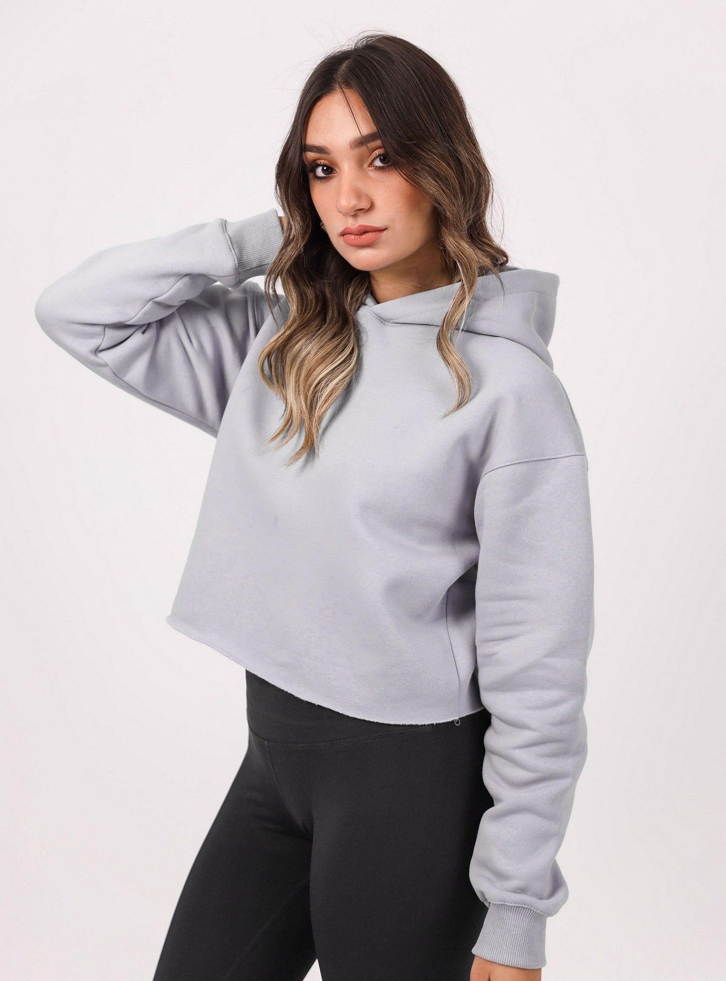 Over Sized Cropped Hoodie