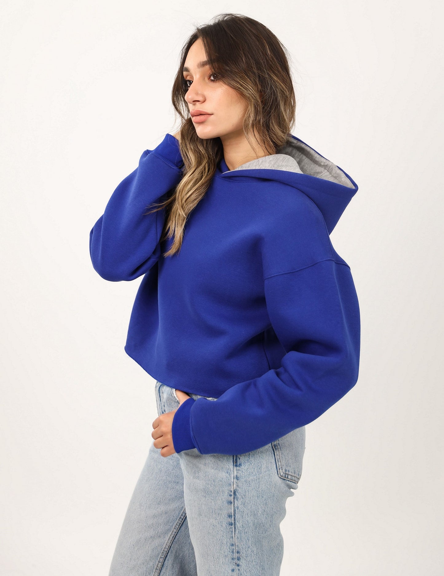 Over Sized Cropped Hoodie