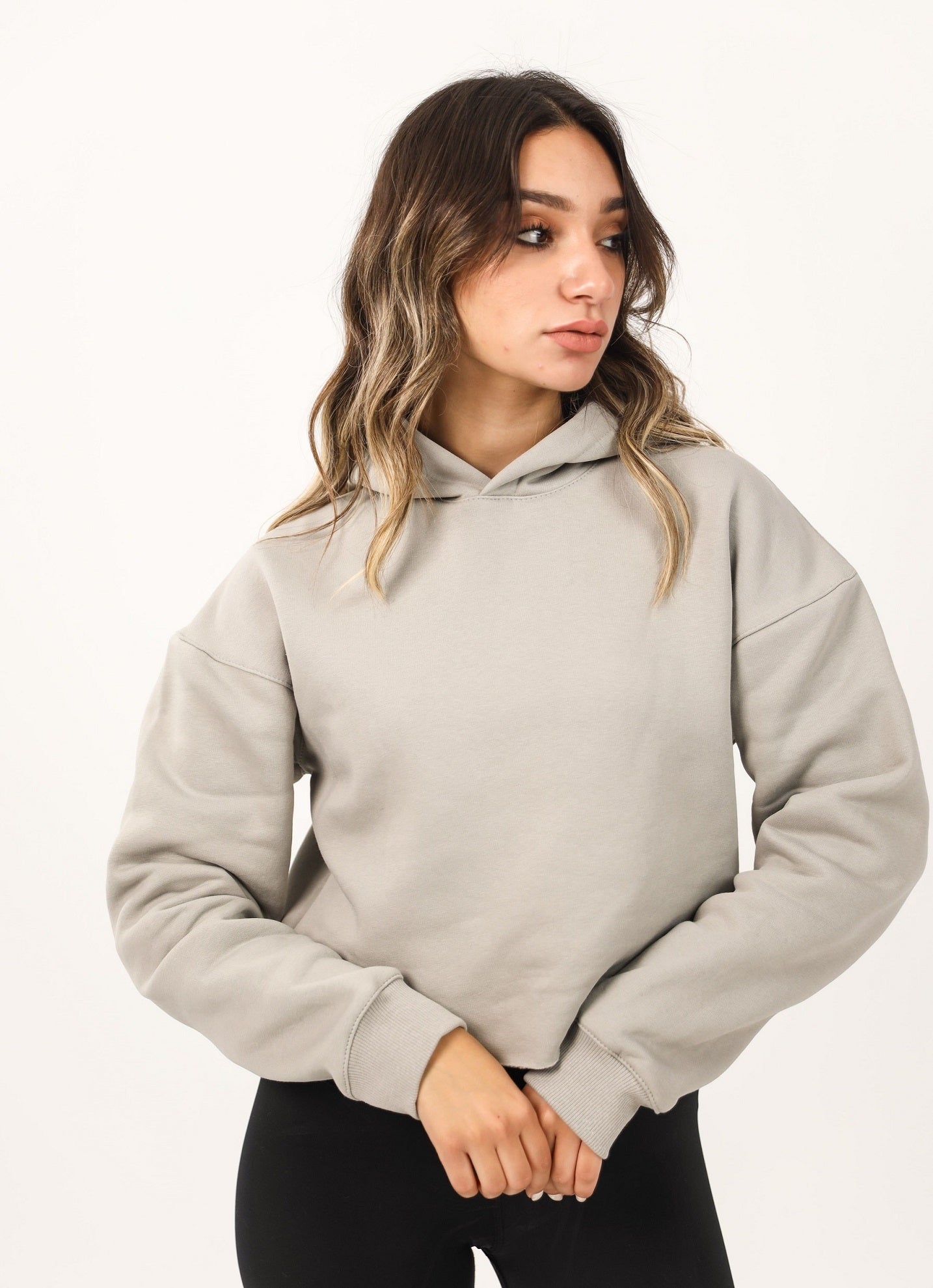 Over Sized Cropped Hoodie