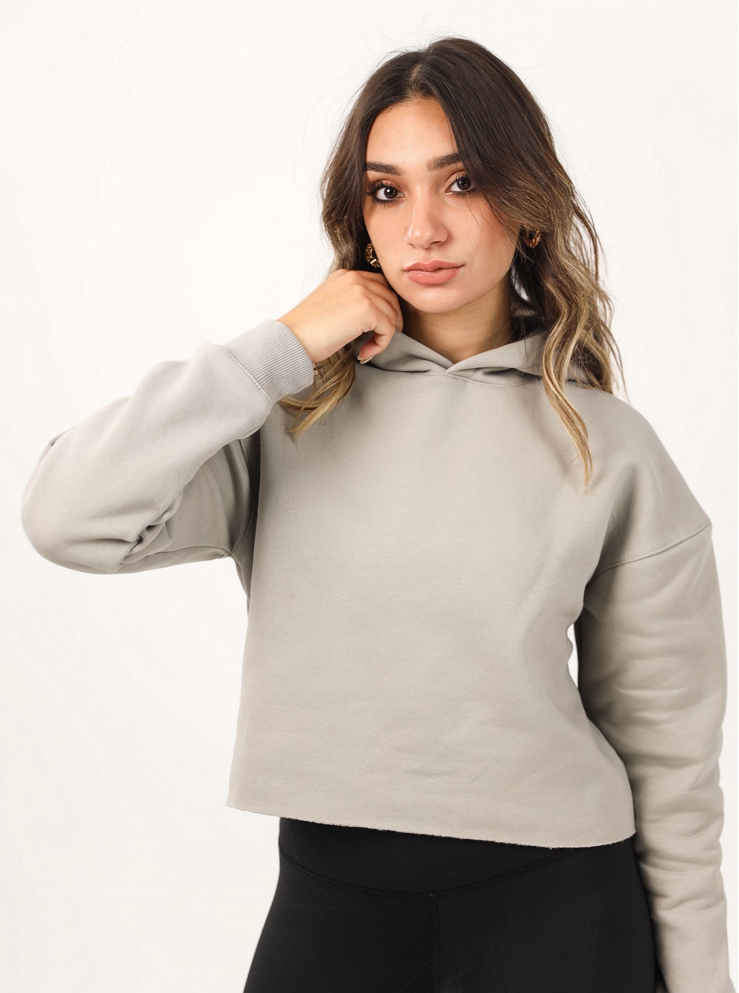 Over Sized Cropped Hoodie