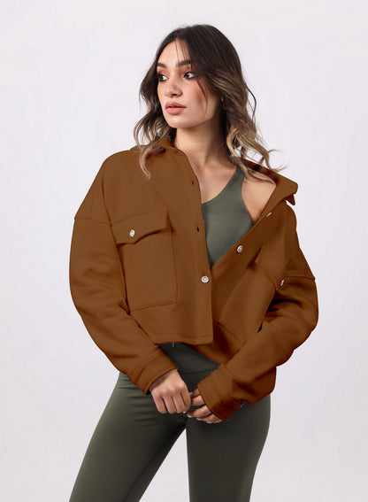 Cropped Shirt Jacket