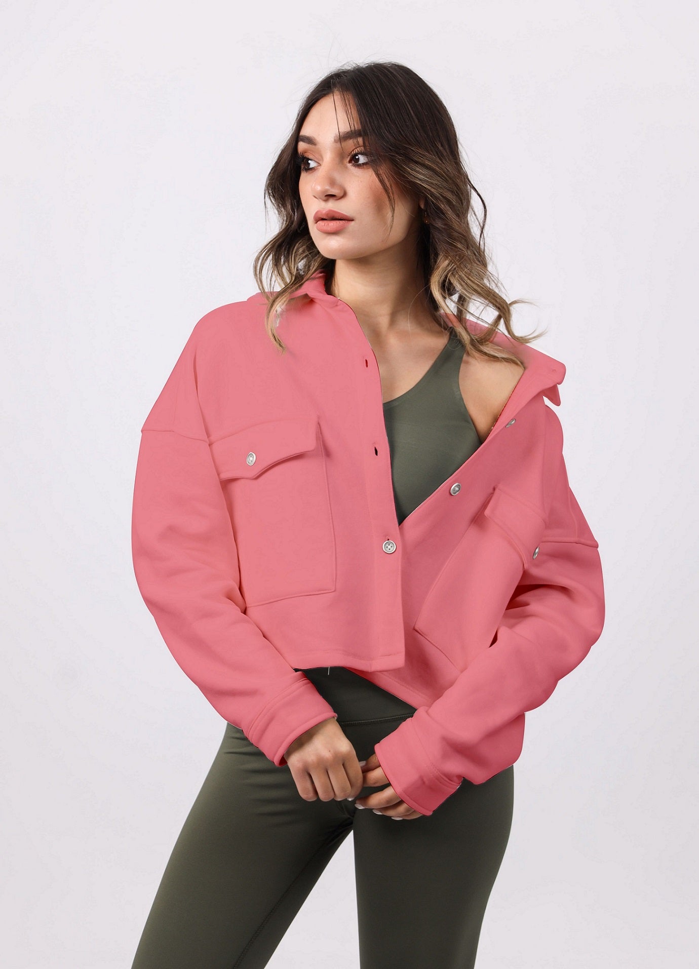 Cropped Shirt Jacket