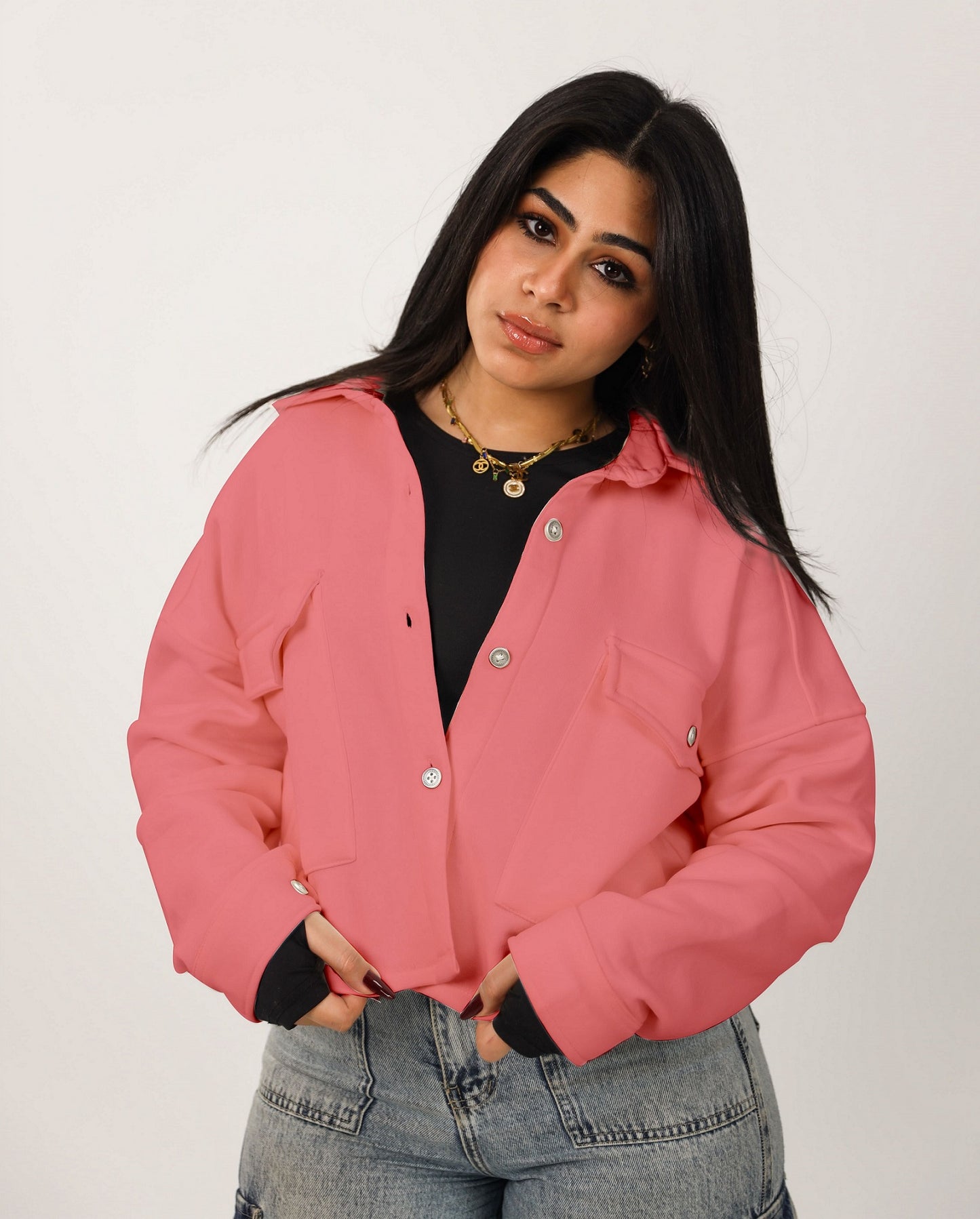 Cropped Shirt Jacket