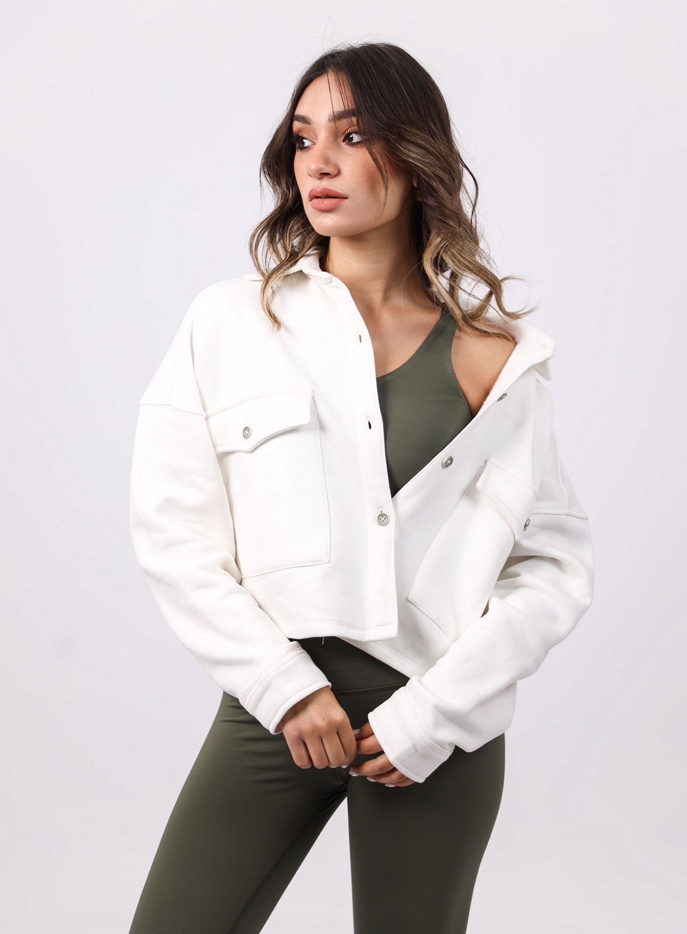 Cropped Shirt Jacket