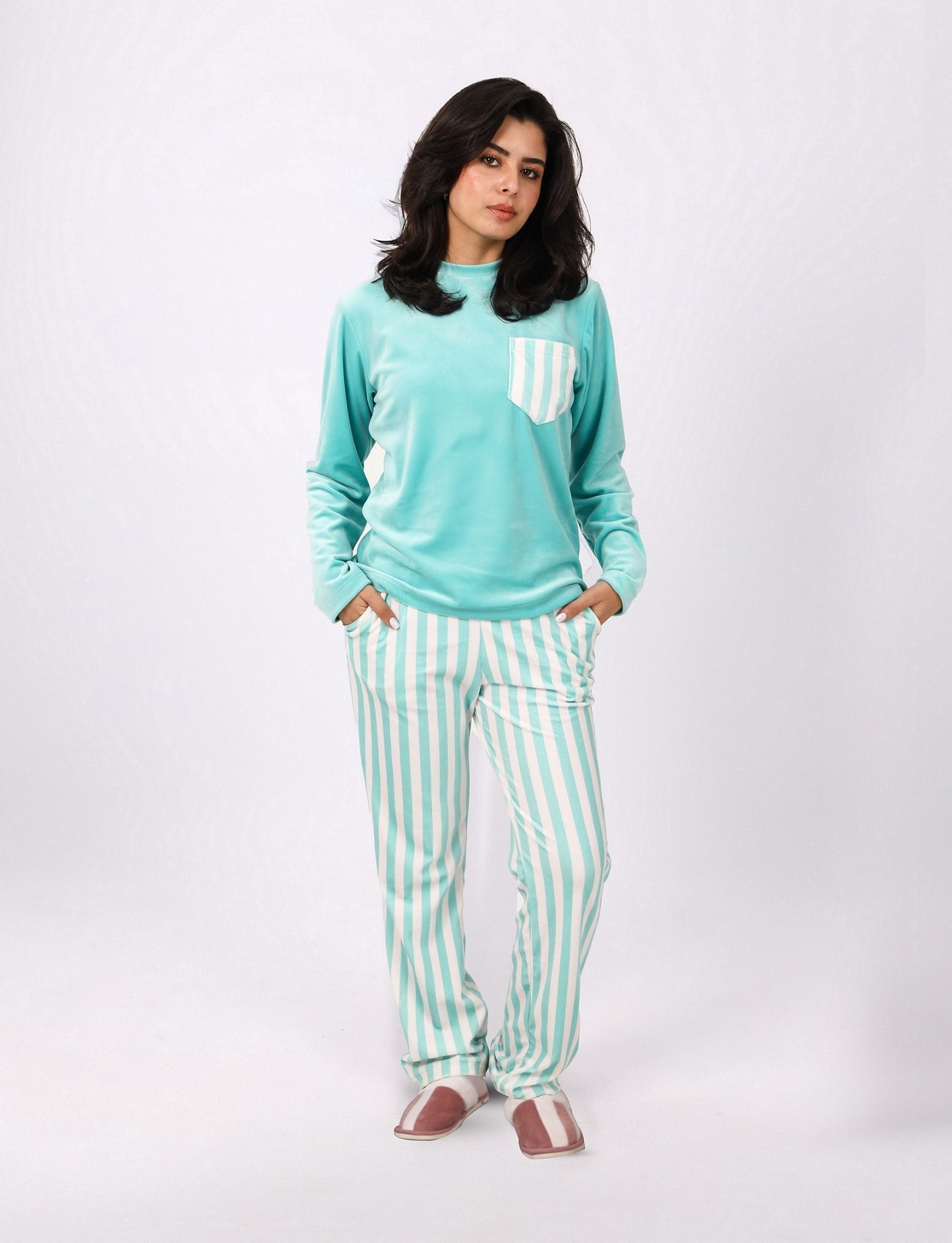 Long Sleeve Striped Pajama Set