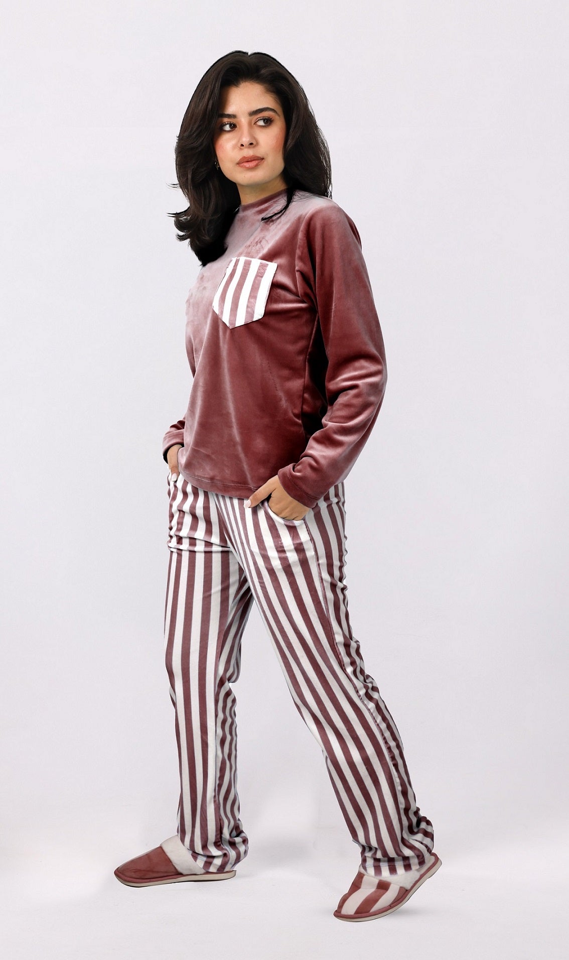 Long Sleeve Striped Pajama Set