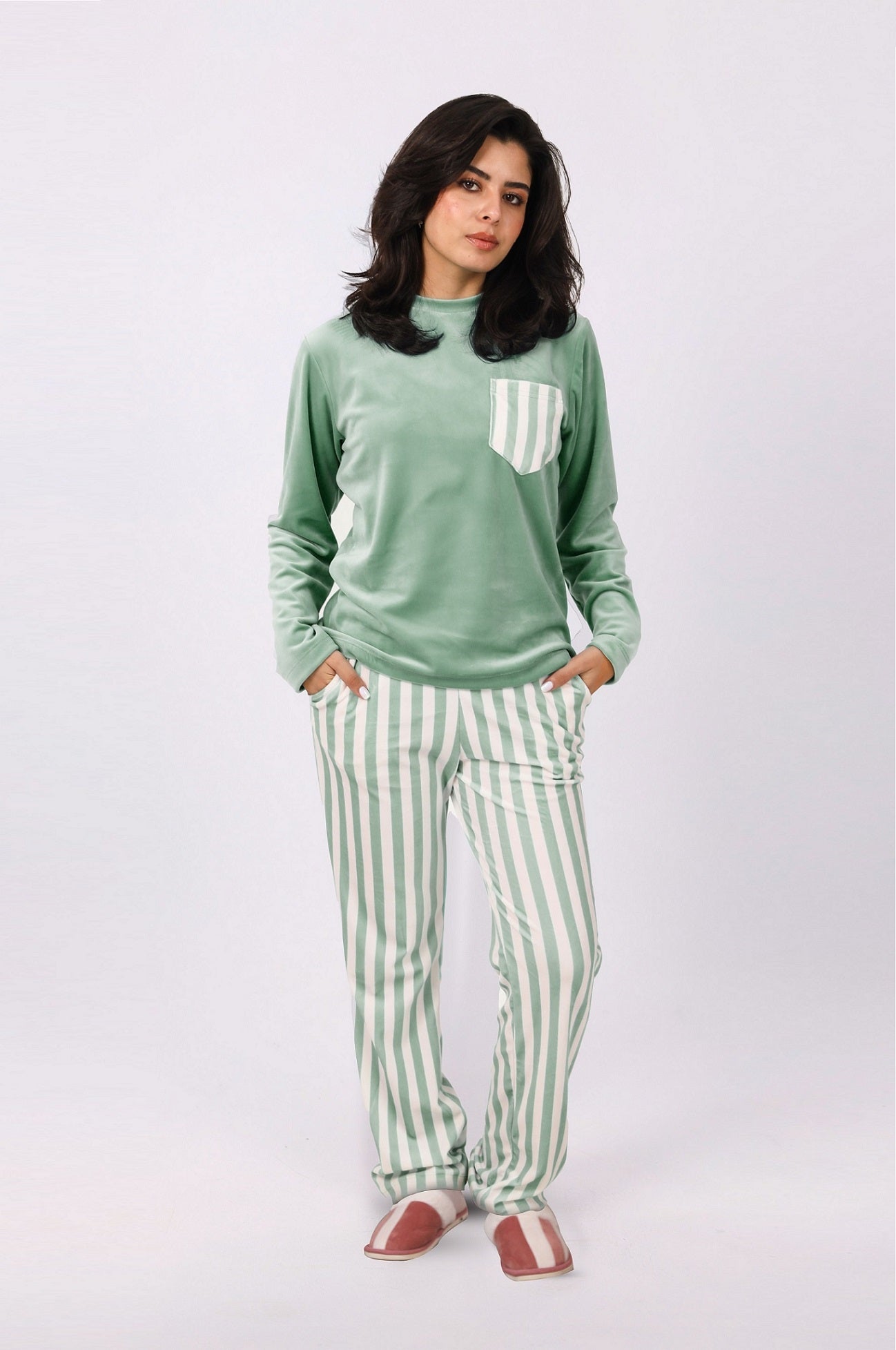 Long Sleeve Striped Pajama Set