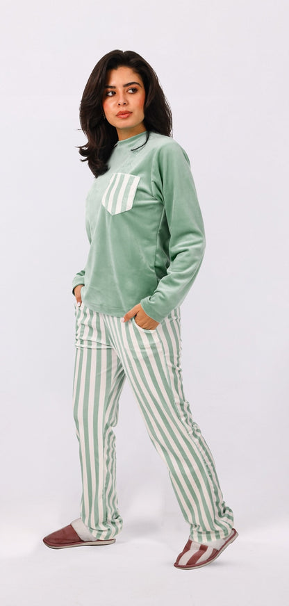 Long Sleeve Striped Pajama Set