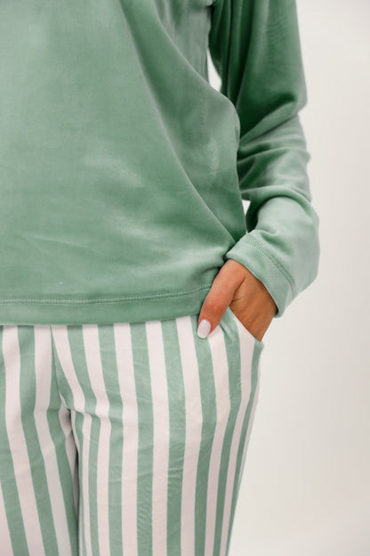 Long Sleeve Striped Pajama Set