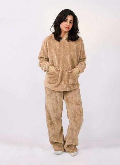 Teddy Hoodie Pajama Set