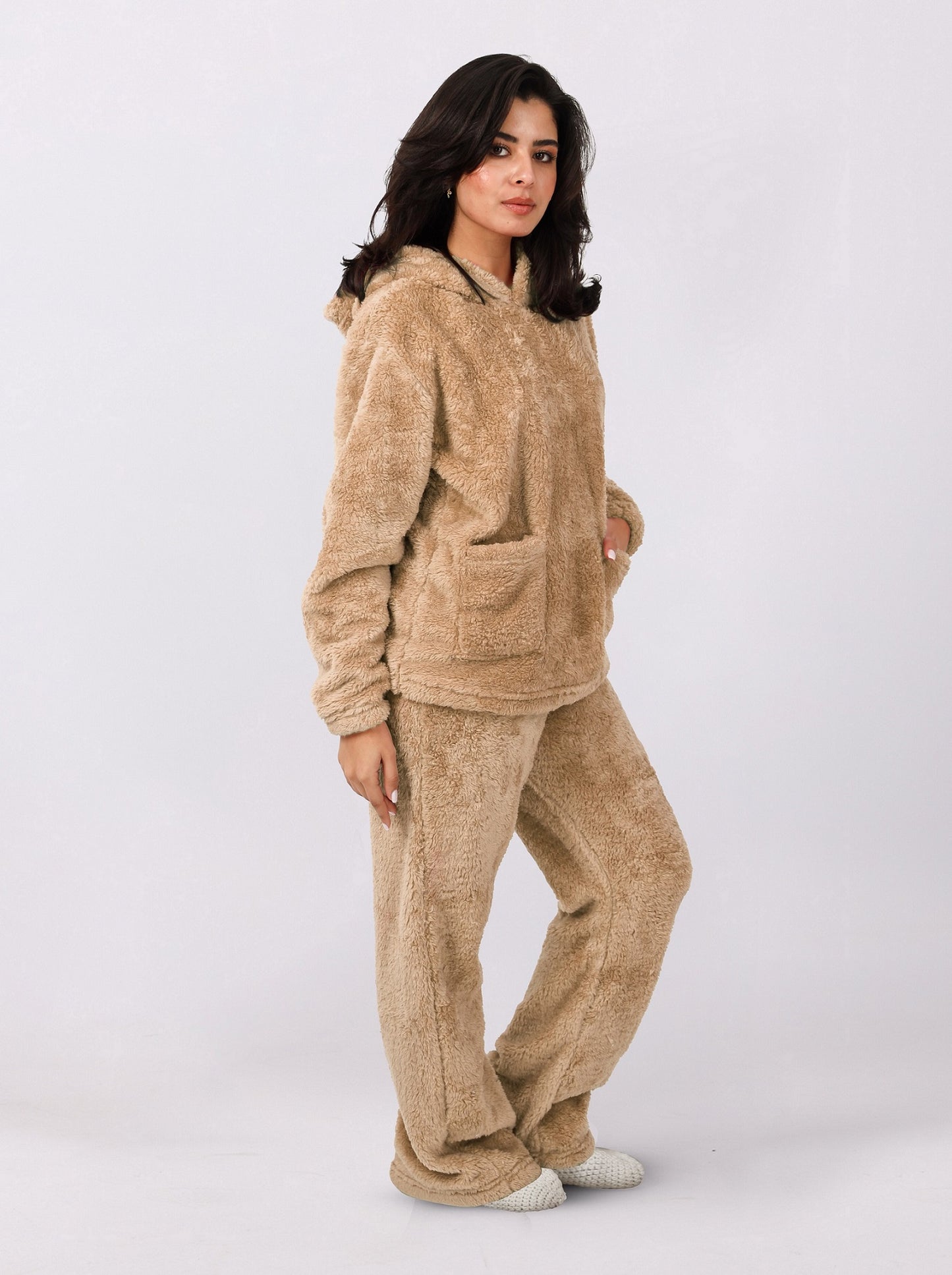 Teddy Hoodie Pajama Set