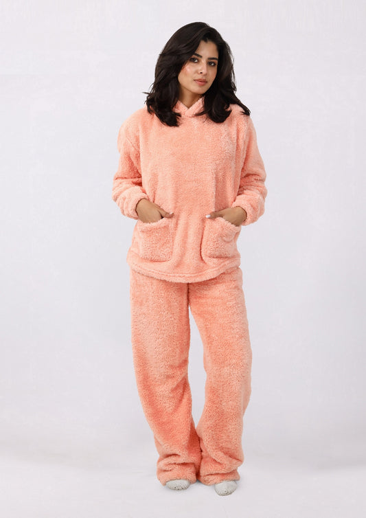 Teddy Hoodie Pajama Set