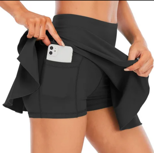 Synthetic Smart Fit Sport Skirt - Black