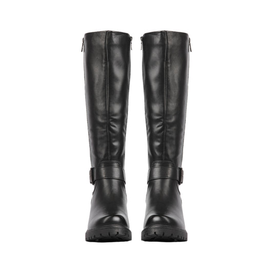 Side Buckle and Zipper  Boot