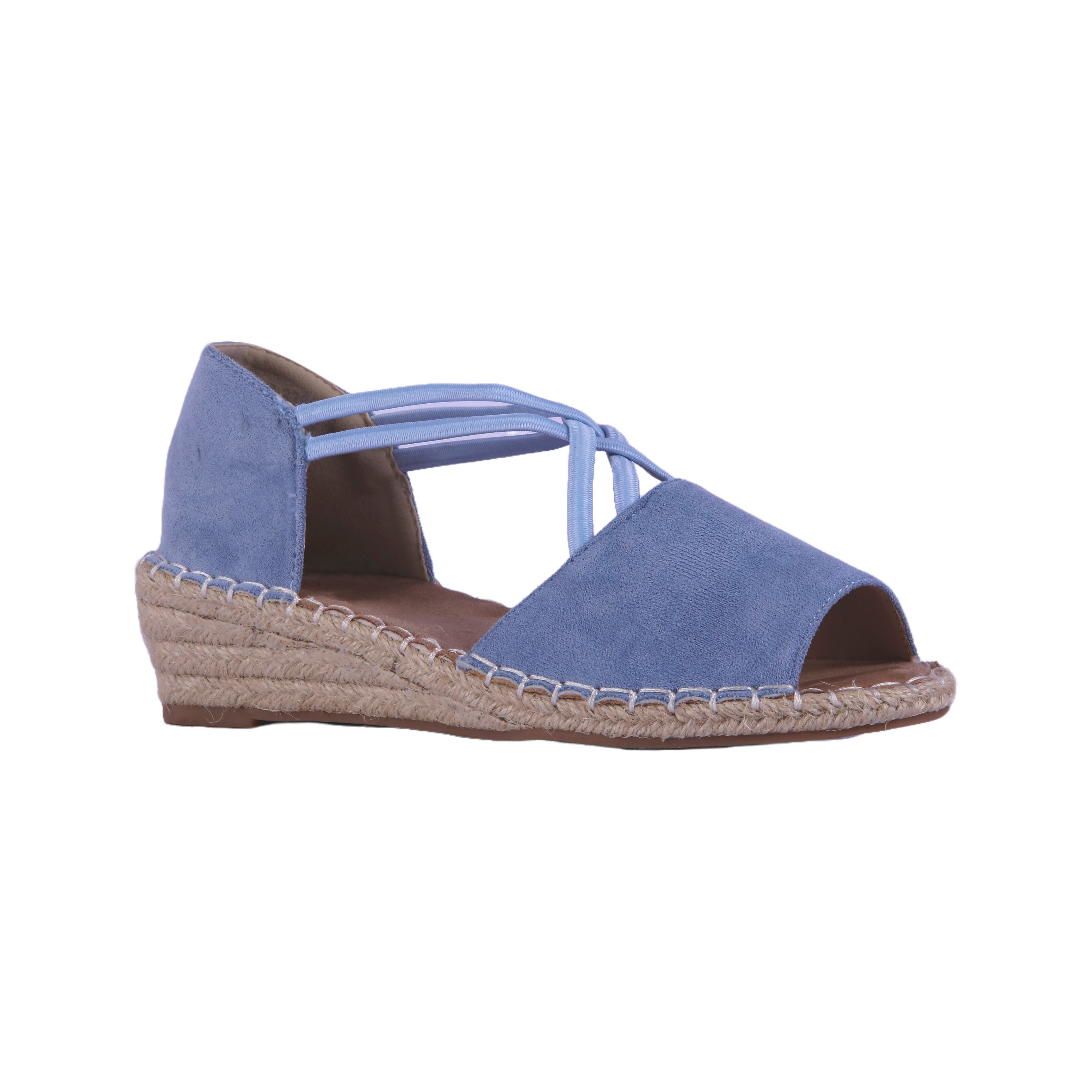 Espadrille sandals with an open toe