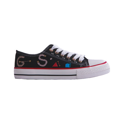 Low-top canvas sneakers - Black