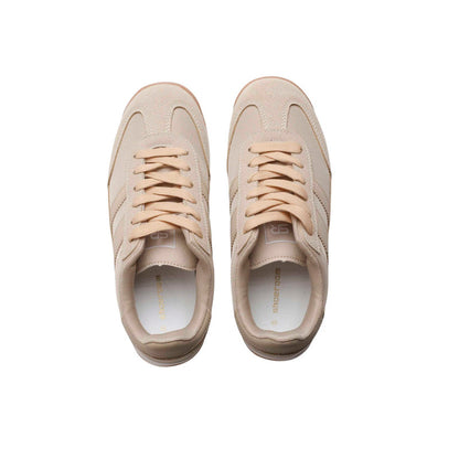 Suede & Mesh Contrast Stripe Sneakers – Khaki