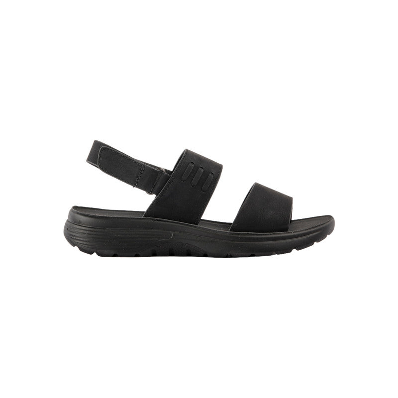Pu Leather Solid Sandals – Black (SR-3401)
