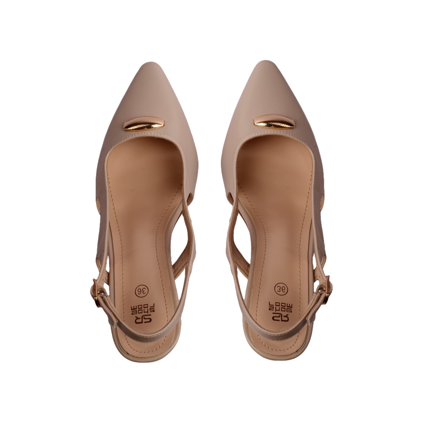 Pointed-toe slingback pump - Beige